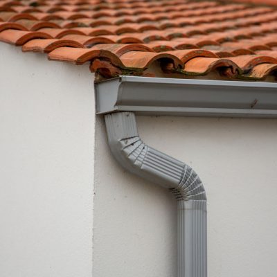 grey aluminum gutters