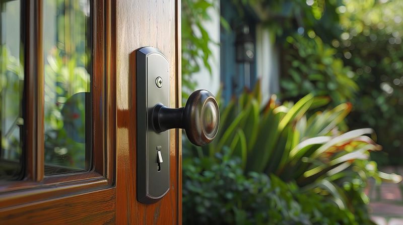 home with new door