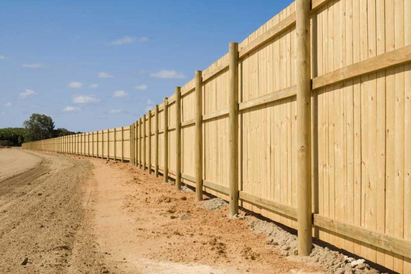 long wooden fence