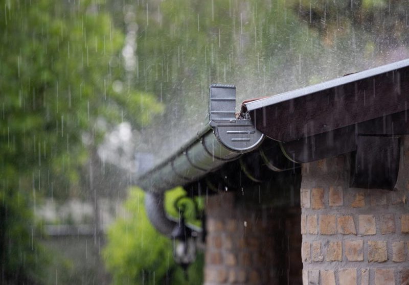 home in heavy spring rains