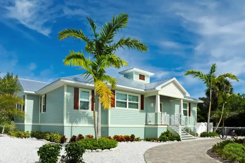 outside coastal home